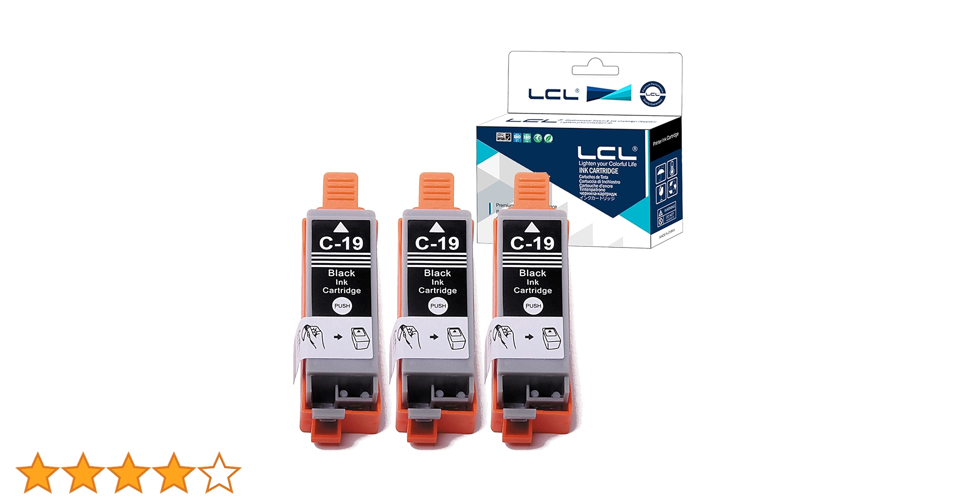 Amazon.co.jp: LCL Canon用 キャノン用 BCI-19 BCI-19BK （3パック